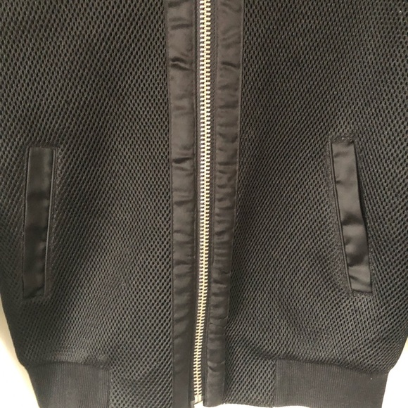 MAJE Elyana Mesh Black Bomber Jacket - Picture 11 of 14